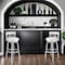 Armen Living Madrid 30" Bar Height Swivel White Faux Leather and Brushed Stainless Steel Bar Stool LCMABABSWH30 - alternate 1